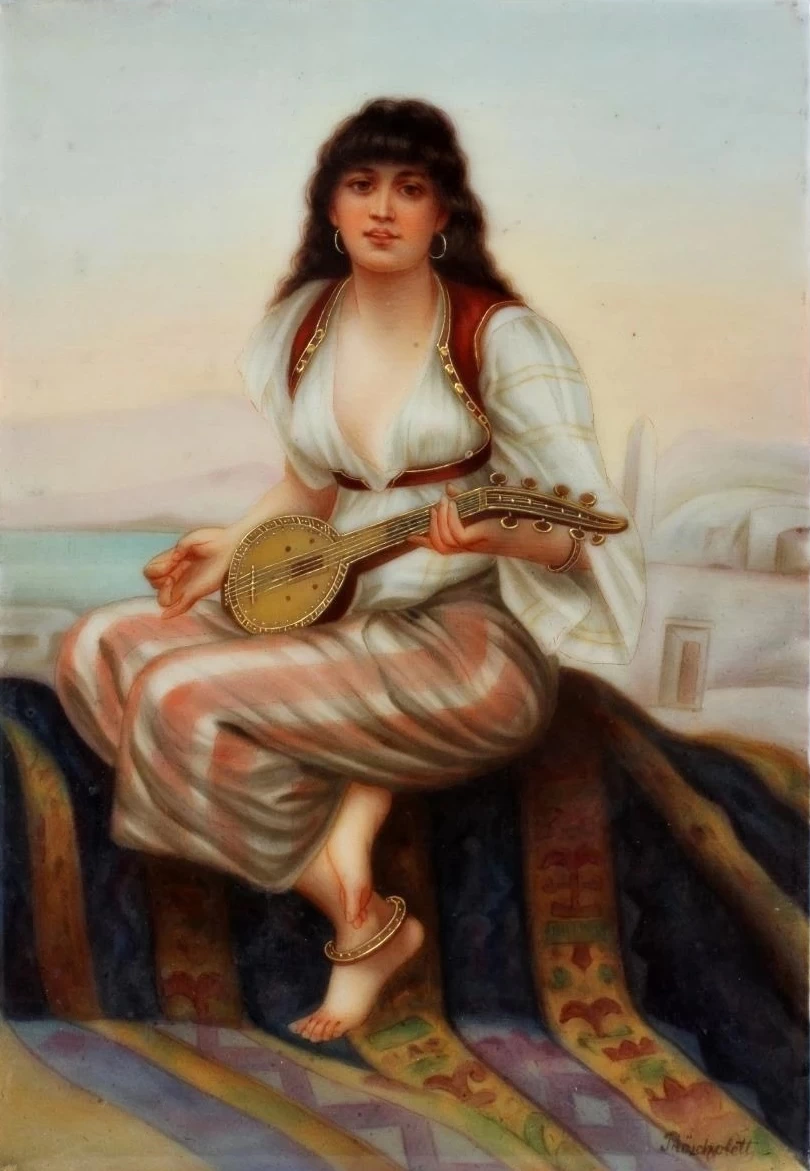 Ragazza con mandolino